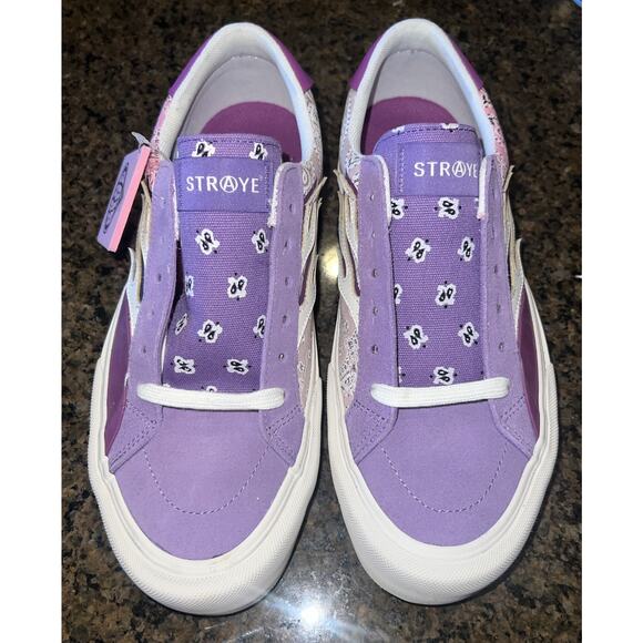 NWT Straye Logan Mixed Rag purple pink Flame Skateboard Shoes Men 10 Women 11.5 - Picture 4 of 13